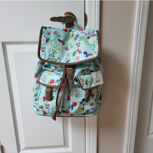 Indigo Handbags - Teal Floral Backpack Froom Indigo, New With Tags